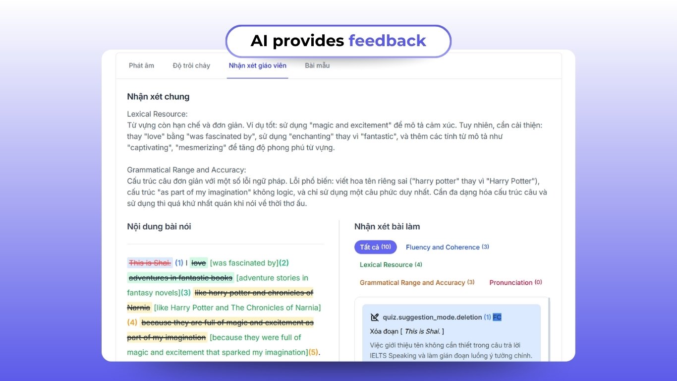 AI scores Speaking 3