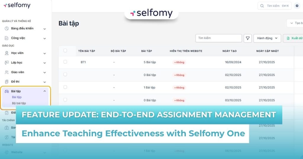 Update assignment management feature to improve teaching efficiency