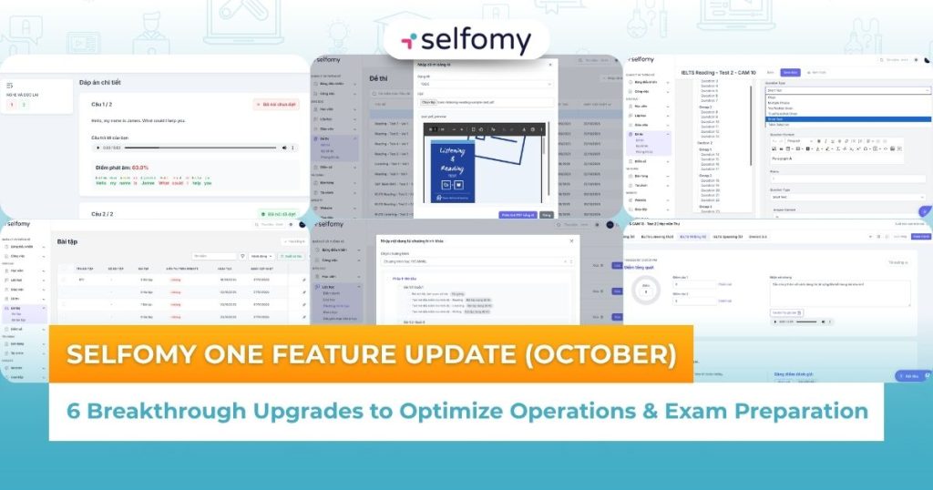 Selfomy One Feature Update - 6 Upgrades for Optimized Operation