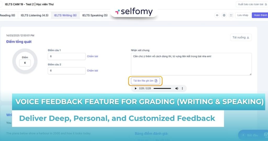 Selfomy One Launches Voice Feedback Feature for Writing & Speaking Grading