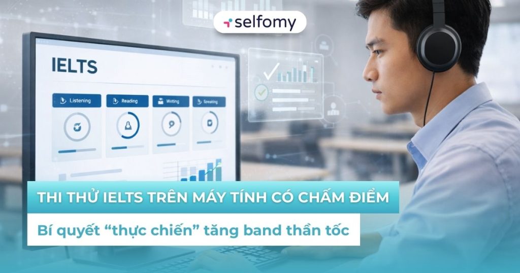 Thi thử IELTS trên máy tính có chấm điểm: Bí quyết "thực chiến" tăng band thần tốc