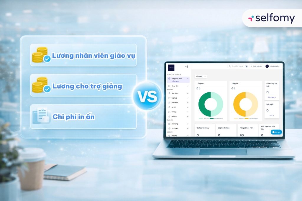 Chi phí phần mềm LMS Selfomy One sẽ tối ưu hơn vận hành thủ công