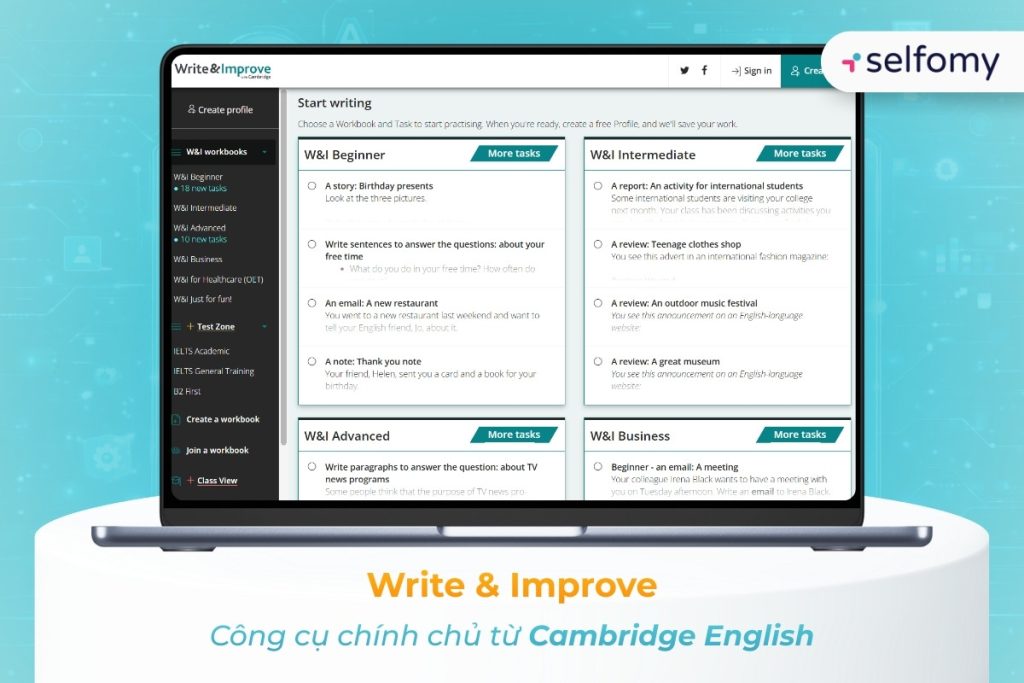 Write & Improve là công cụ luyện viết tiếng Anh nổi bật