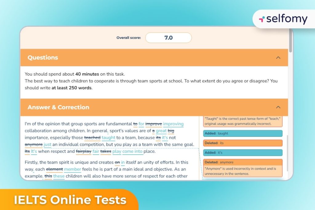 Nền tảng luyện thi IELTS ứng dụng AI - IELTS Online Tests