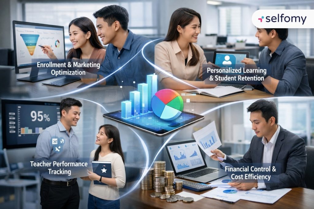 Những lợi ích cốt lõi khi áp dụng quản lý trung tâm IELTS bằng dữ liệu