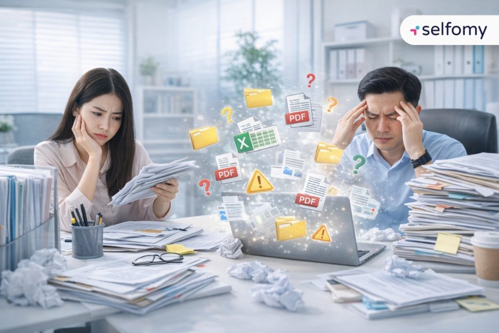 Các file đề lưu trữ thủ công thường khó kiểm soát và không dễ tìm kiếm khi cần