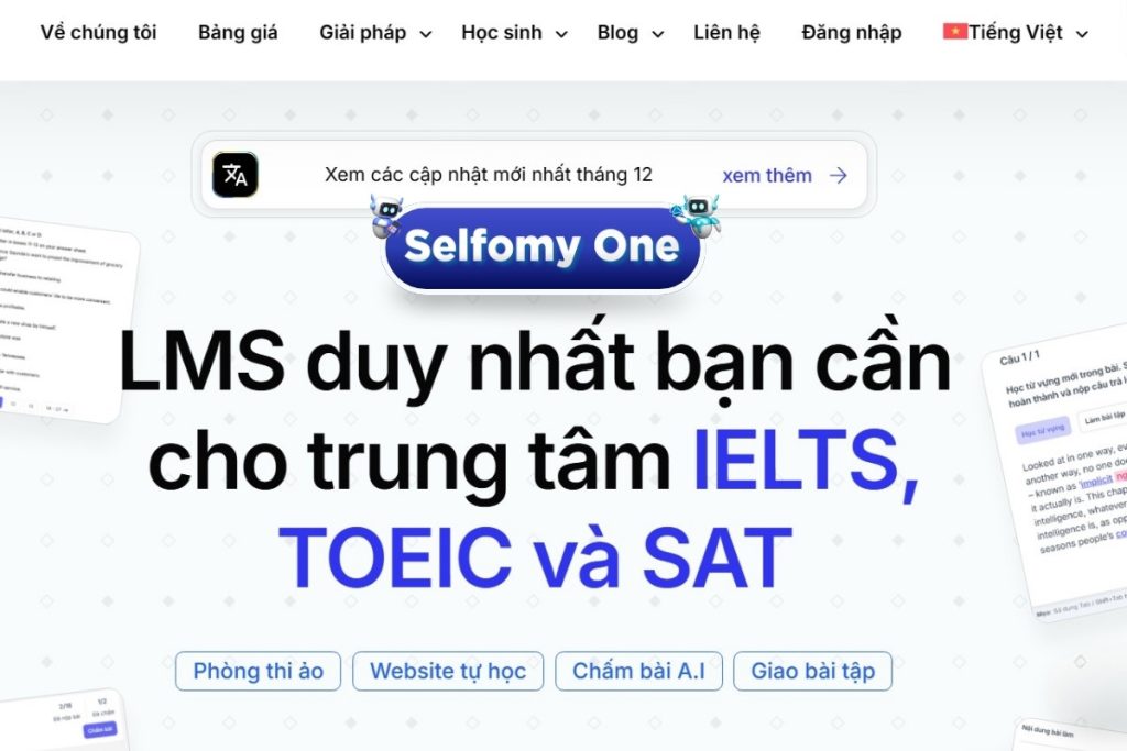 Selfomy mang đến giải pháp phần mềm giao bài tập Online cá nhân hóa cho từng học viên