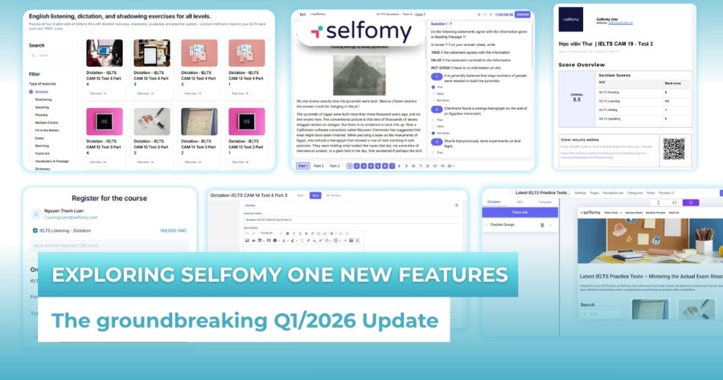 Exploring Selfomy One new features: The groundbreaking Q1/2026 Update