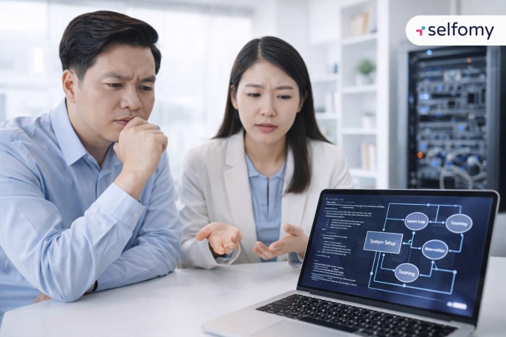 Nỗi lo của trung tâm vì nghĩ là hệ thống thi thử phức tạp và đắt đỏ