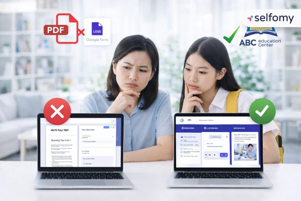 Website thi thử IELTS chuyên nghiệp sẽ thu hút phụ huynh và học viên hơn phương án truyền thống