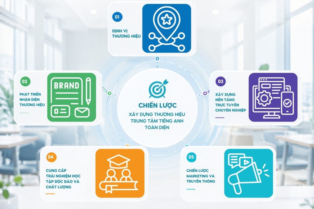 Các bước chiến lược xây dựng thương hiệu trung tâm Anh ngữ
