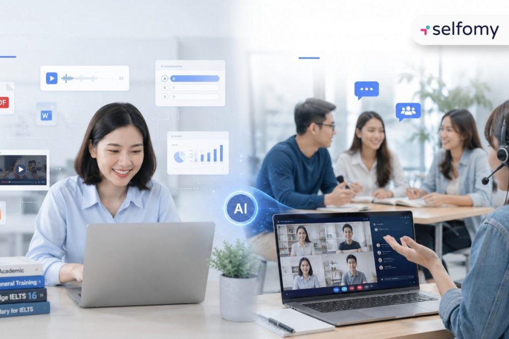 Nội dung khóa học IELTS Online là điểm khác biệt khi so sánh giữa các trung tâm