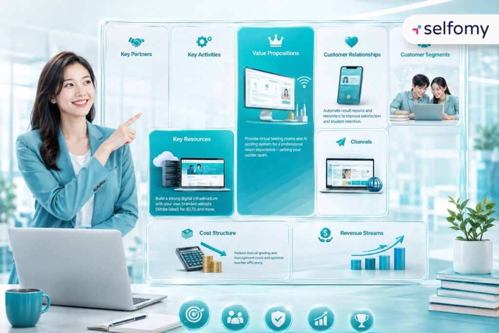 Selfomy One là giải pháp hỗ trợ trung tâm xây dựng mô hình kinh doanh trung tâm tiếng Anh chuẩn chỉnh