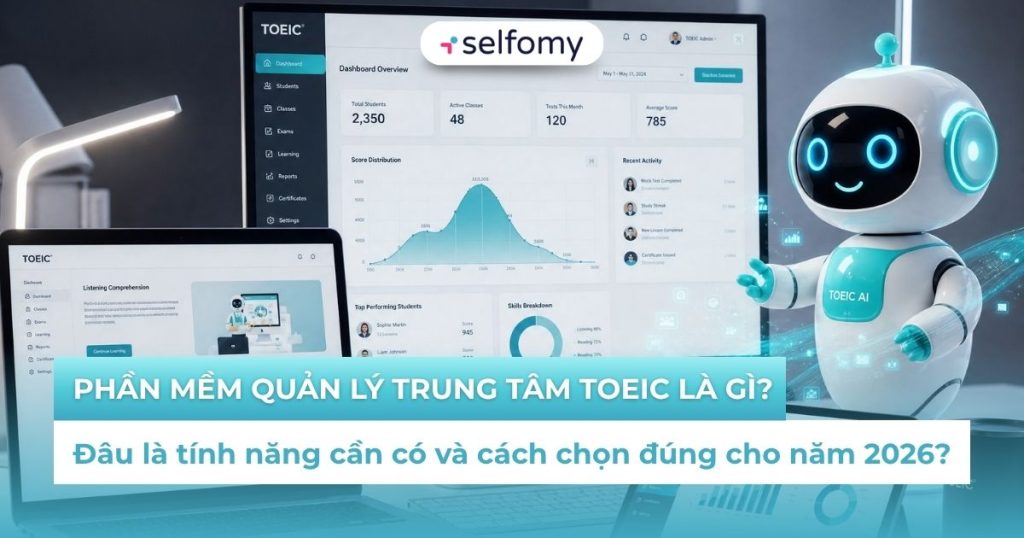 Phần mềm quản lý trung tâm TOEIC là gì? Đâu là tính năng cần có và cách chọn đúng cho năm 2026?