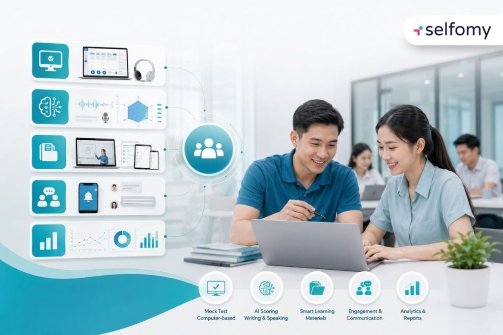 Các tính năng cốt lõi của một nền tảng LMS TOEIC mà trung tâm nên trang bị